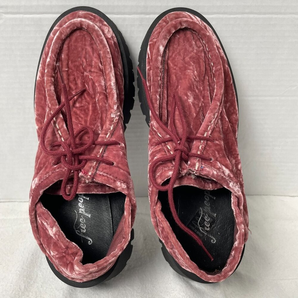 Free People Convertible Velvet Oxford Loafers with Lug Sole - Picture 6 of 10